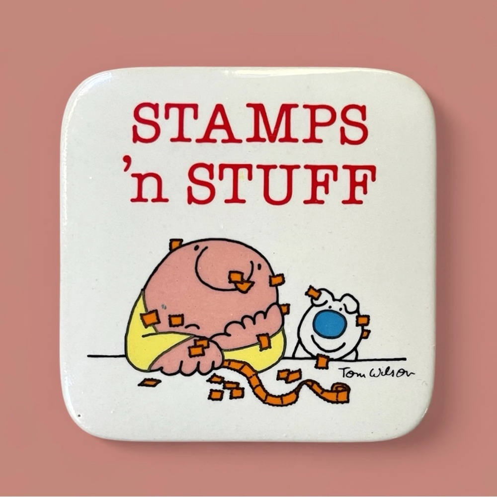 Vintage 80’s Ziggy “Stamps ‘n Stuff” Trinket Box by Tom Wilson